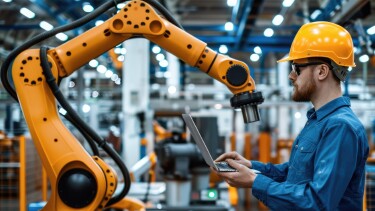Arbeiter und Maschine