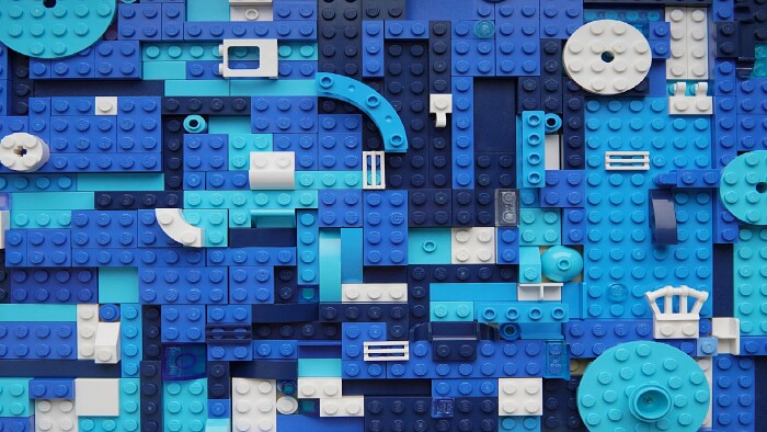 Blaue Legosteine