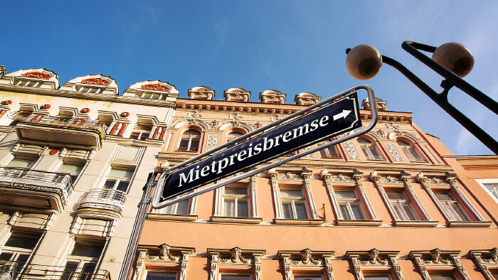 Mietpreisbremse Schild