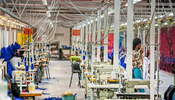 Afrikanische Textilfabrik