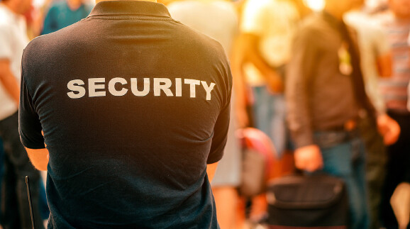 Security Mitarbeiter auf einem Festival
