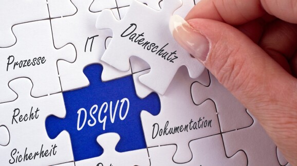 Puzzlesteine mit DSGVO Begriffen