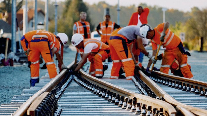 Schienenarbeiter