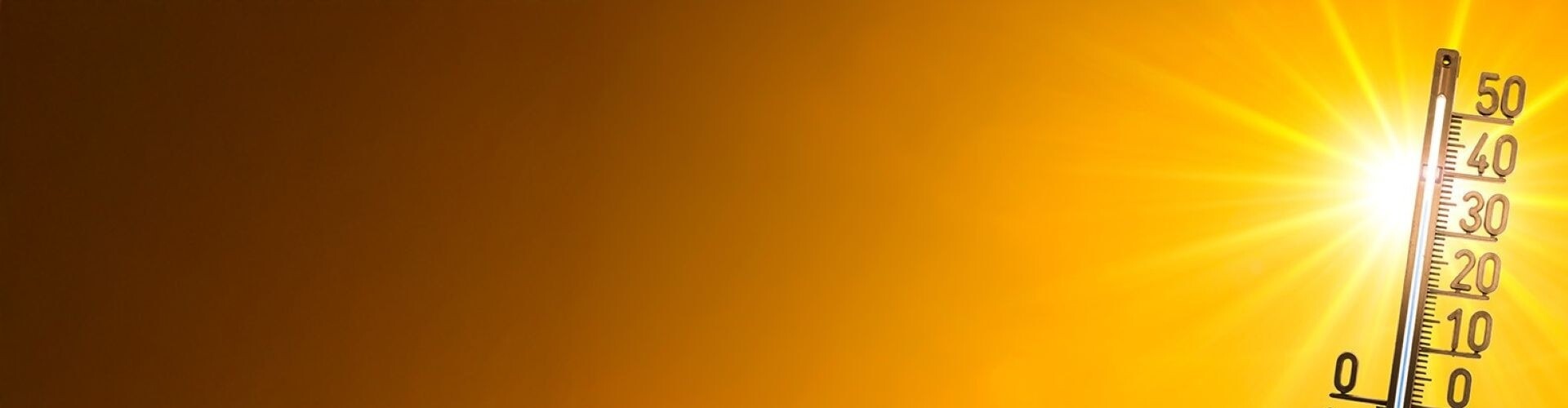 bright sun with thermometer 