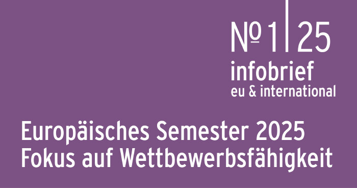 Infobrief 1|25 | Wegerer: Europäisches Semester 2025: Fokus Wettbewerbsfähigkeit