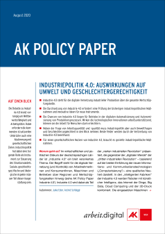 Policy Paper Industriepolitik Umwelt und Geschlechtergerechtigkeit © AK Wien