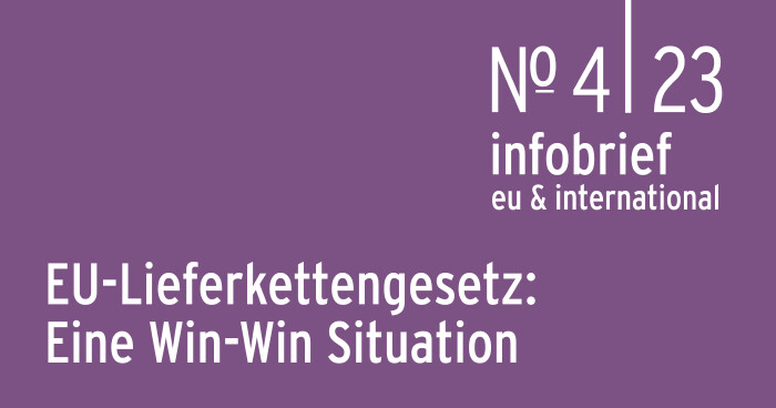 Infobrief 4|23 | Jaeger: EU-Lieferkettengesetz – eine Win-win-Situation
