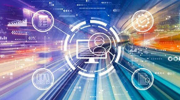 Abstrakte Darstellung digitaler Zukunft