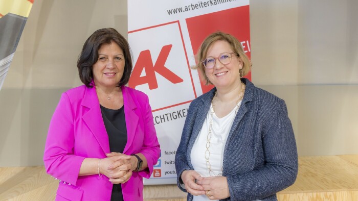 v.l.n.r.: AK Präsidentin Renate Anderl und AK Direktorin Silvia Hruška-Frank