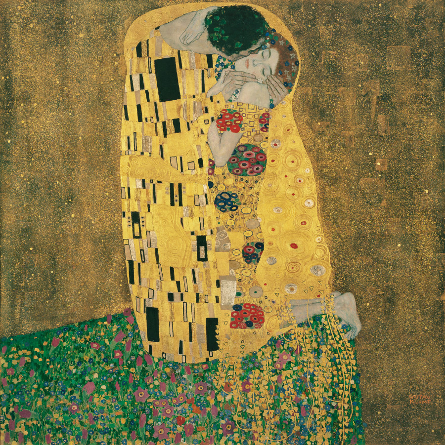 Der Kuss, Gemälde von Gustav Klimt © Belvedere Wien