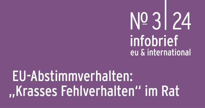 Infobrief 3|24 Mayr: EU-Abstimmverhalten – Fehlverhalten auf Ratsebene