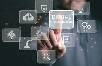 Digital transformation technology strategy, digitization and digitalization of business processes and data, optimize and automate operations, customer service management, internet and cloud computing