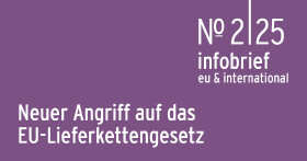 AK Infobrief 2|25 | Mayr: Neuer Angriff auf das  EU-Lieferkettengesetz